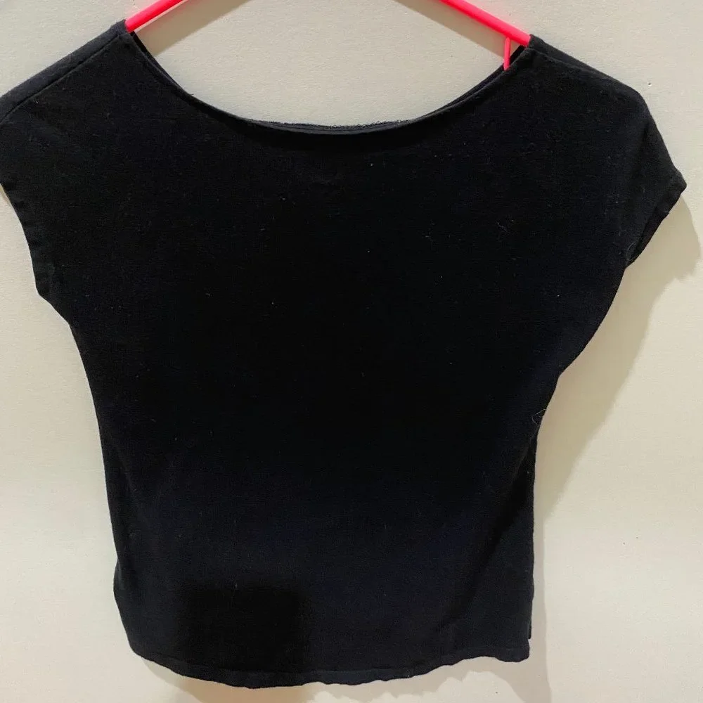 Total Girl Purrfect black short sleeve sparkly PURRFECT T-Shirt sz 10
